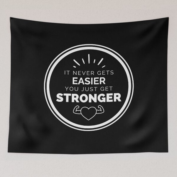 Item preview, It Never Gets Easier You Get Stronger (Black) designed and sold by CherieTree.