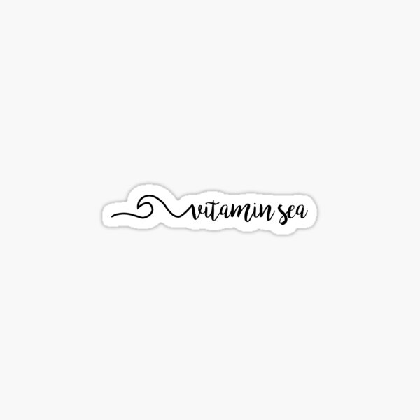 Vitamin Sea Waves Quote Sticker