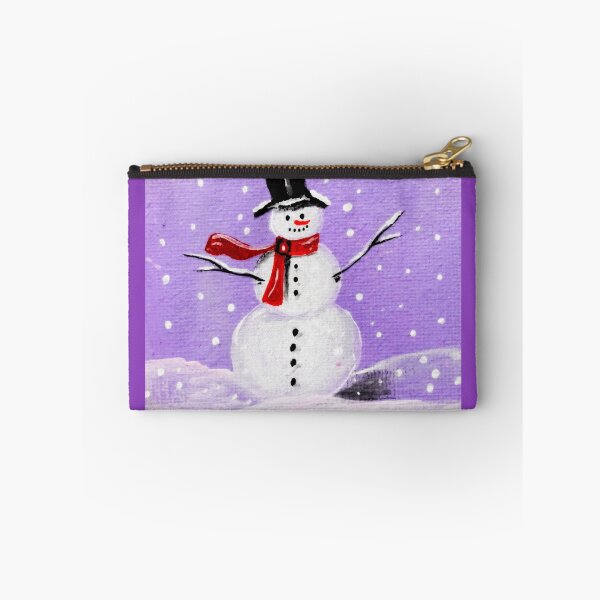 Item preview, Happy snowman painted on canvas - this is a cute winter motif designed and sold by Anke Franikowski.