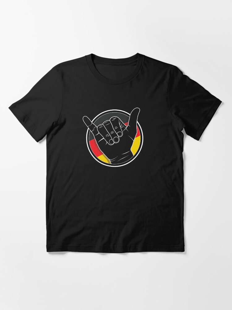 Thumbnail 3 of 7, Essential T-Shirt, Vdub Greeting / wave Germany - Air cooled Life designed and sold by Joemungus.