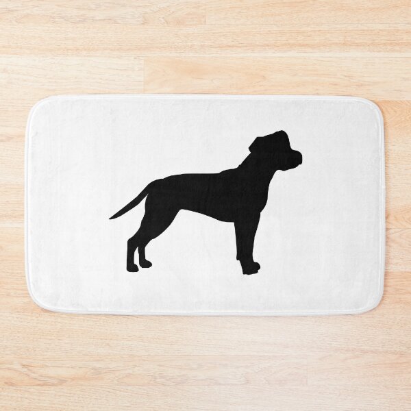 Item preview, american staffordshire terrier silhouette black designed and sold by dog-shirt.