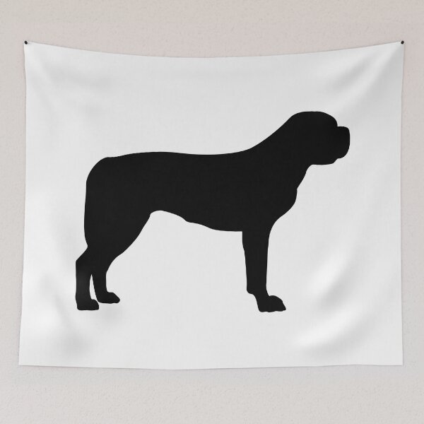 Item preview, Saint Bernard silhouette black designed and sold by dog-shirt.