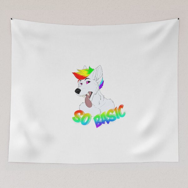 Item preview, So Basic White Rainbow Wolf designed and sold by mangoweasel.