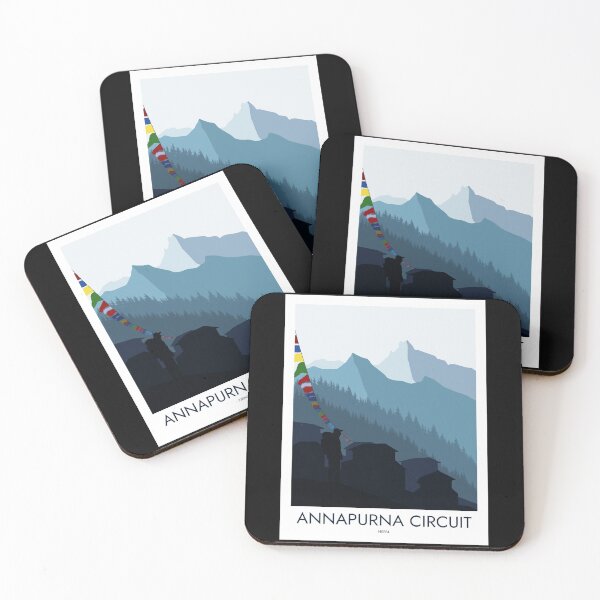Item preview, Annapurna Circuit - Minimalist Travel Style - Vintage Travel Art designed and sold by PopCultArcade.