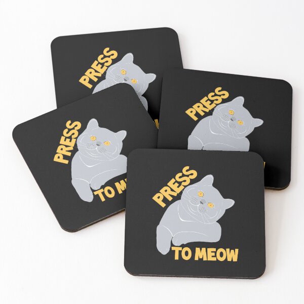 Item preview, Make a statement with our 'Press to Meow' t-shirt featuring funny cats with captions. These cool t-shirt designs ideas are perfect for cat lovers. Show off your love for cats! designed and sold by SERGEY OVCHARUK.