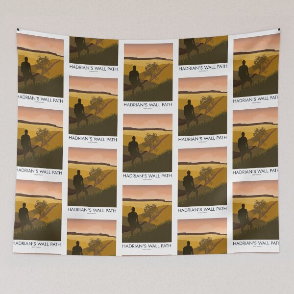 Item preview, Hadrian's Wall - Minimalist Travel Style - Vintage Travel Art designed and sold by PopCultArcade.