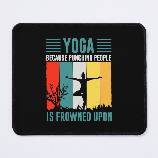 Item preview, Half Moon Yoga Pose and Yoga Because Punching is Frowned Upon Classic  designed and sold by thickegekasl.