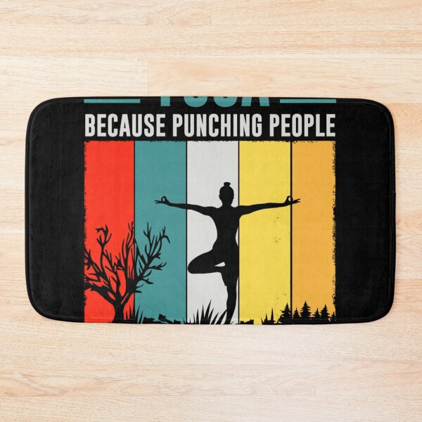Item preview, Half Moon Yoga Pose and Yoga Because Punching is Frowned Upon Classic  designed and sold by thickegekasl.