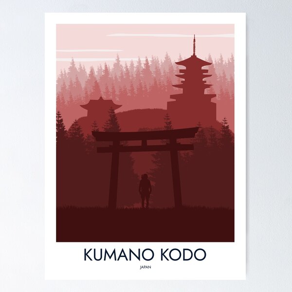 Item preview, Kumano Kodo - Minimalist Travel Style - Vintage Travel Art designed and sold by PopCultArcade.