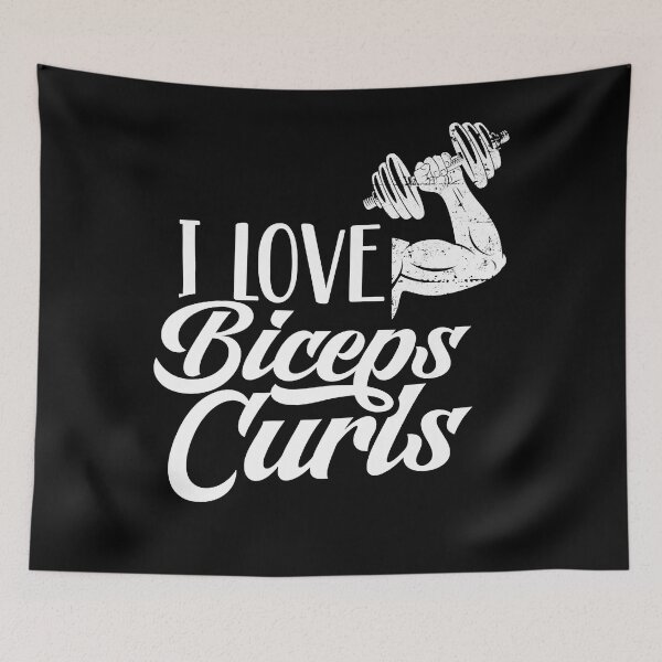 Item preview, I Love Biceps Curls Muscle Sayings Workout Curl  designed and sold by CooleyKameron.
