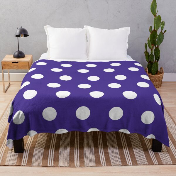 Item preview, Classic Polka Dot Pattern_White Dark Purple Chic Violet Vivid Lavender designed and sold by mimihuang creations.