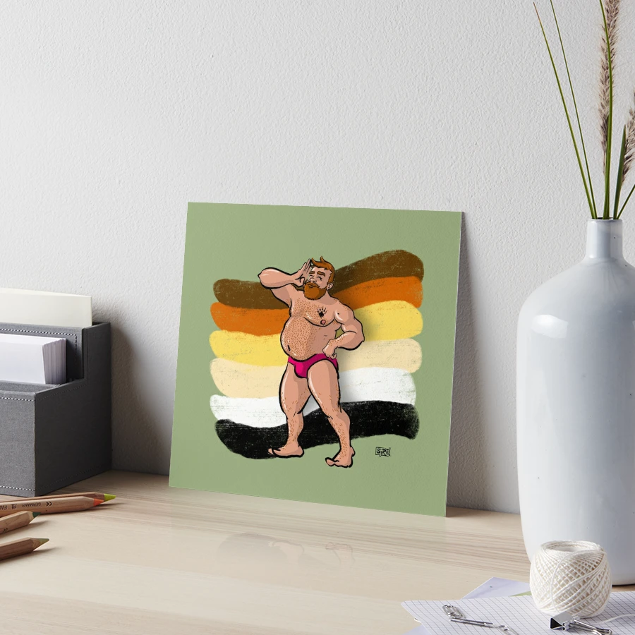 Cool Gay Bear in Underwear Cartoon Style T-Shirt | Gay Bear