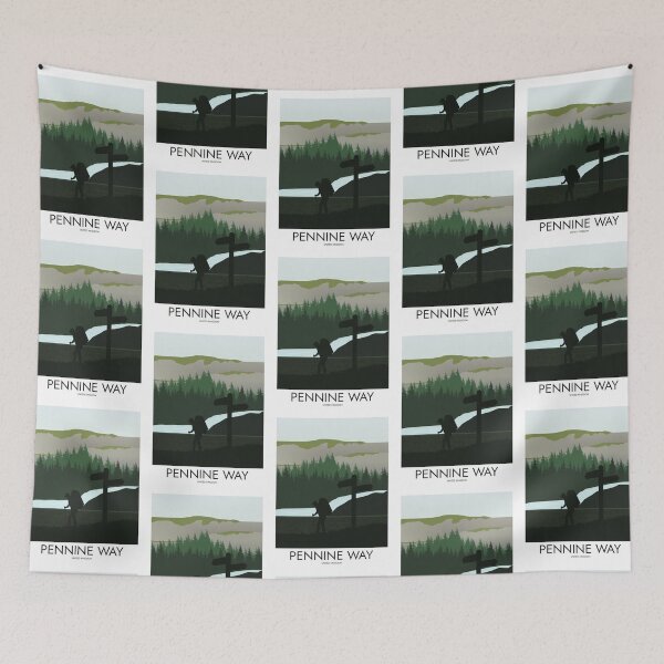 Artikelvorschau, Pennine Way - Minimalistischer Reisestil - Vintage Reisekunst entworfen und verkauft von PopCultArcade.