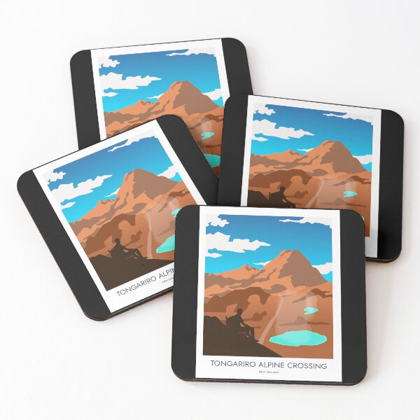 Item preview, Tongariro Alpine Crossing - Minimalist Travel Style - Vintage Travel Art designed and sold by PopCultArcade.