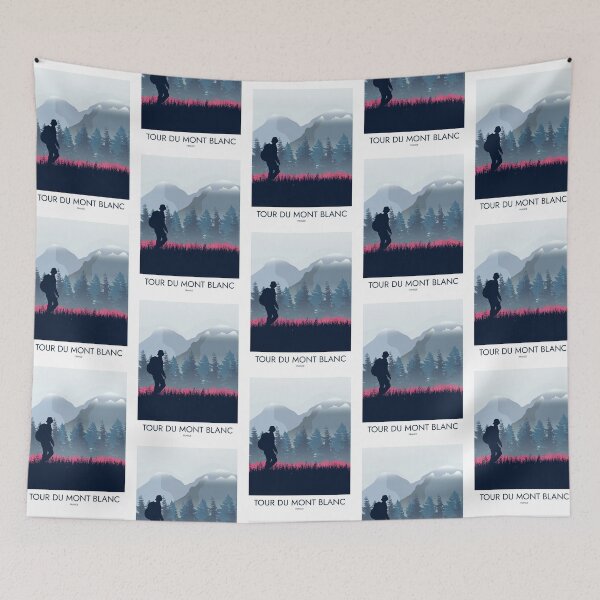 Item preview, Tour Du Mont Blanc - Minimalist Travel Style - Vintage Travel Art designed and sold by PopCultArcade.