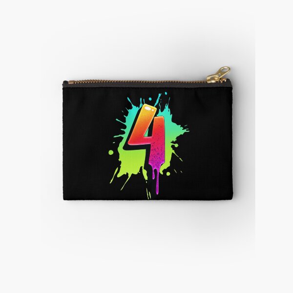 Item preview, Graffiti Number 4 Digit Colorful Paint Splash Style designed and sold by ToTheNextLetter.