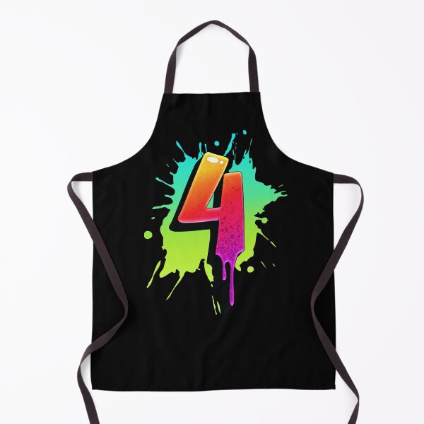 Item preview, Graffiti Number 4 Digit Colorful Paint Splash Style designed and sold by ToTheNextLetter.