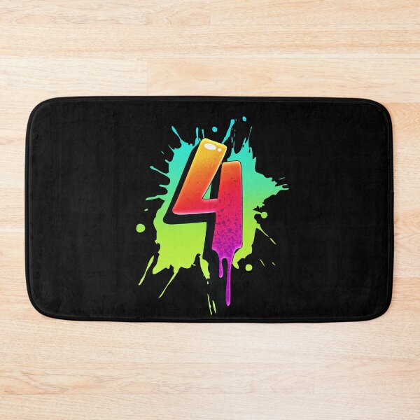 Item preview, Graffiti Number 4 Digit Colorful Paint Splash Style designed and sold by ToTheNextLetter.