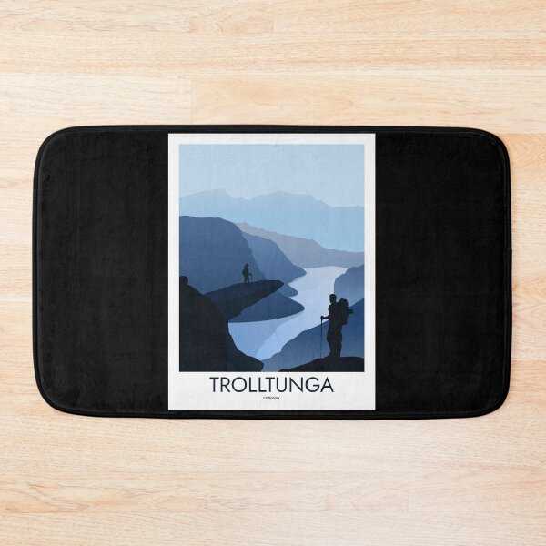 Item preview, Trolltunga - Minimalist Travel Style - Vintage Travel Art designed and sold by PopCultArcade.