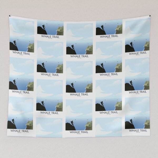 Item preview, Whale Trail - Minimalist Travel Style - Vintage Travel Art designed and sold by PopCultArcade.