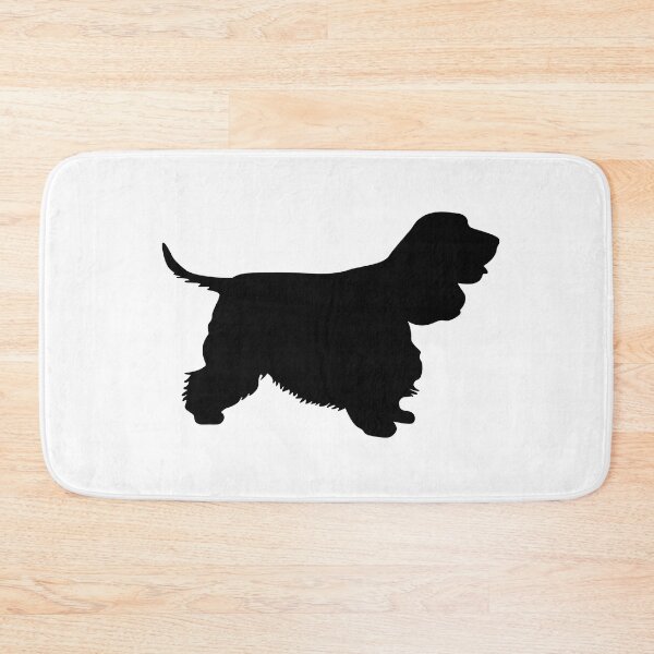 Item preview, english cocker spaniel silhouette black designed and sold by dog-shirt.