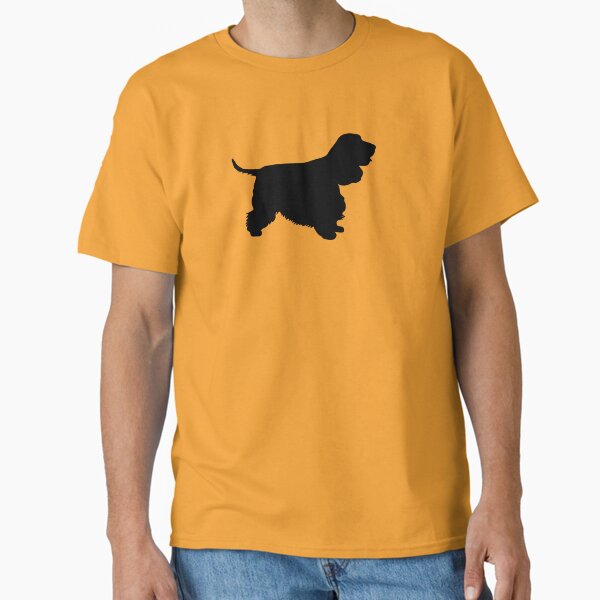 english cocker spaniel silhouette schwarz Classic T-Shirt