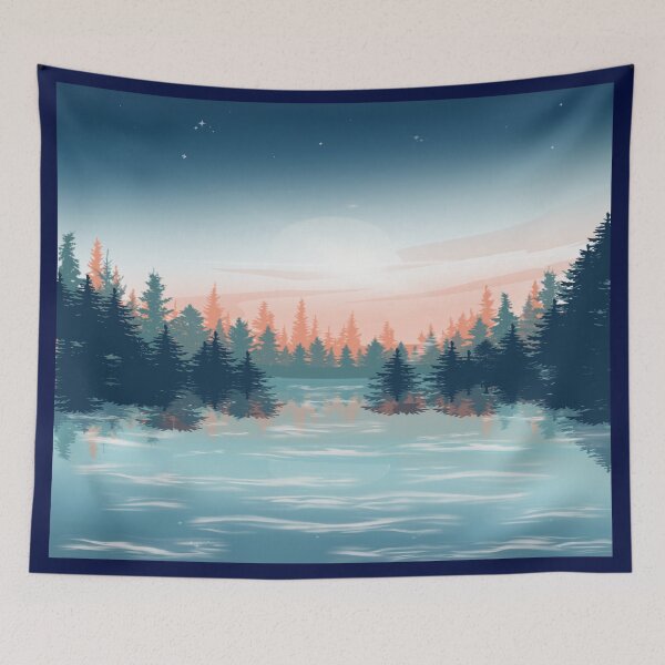 Item preview, Sunset river landscape  designed and sold by Dinablal.