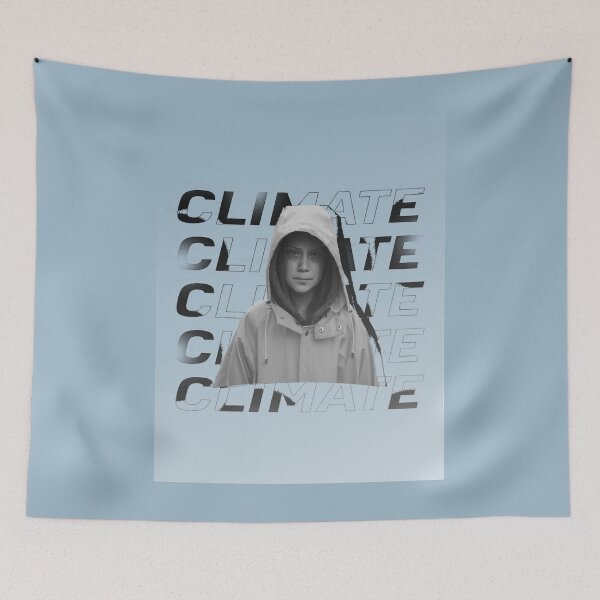 Item preview, Dark Red Greta Thunberg ClimateChange  designed and sold by AdalbetHaman.