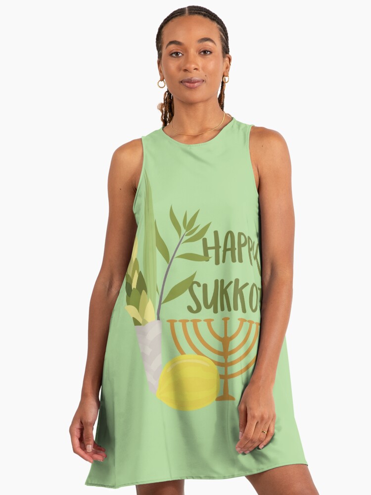 Sukkot Shalom Best Wishes for the Sukkot Holiday" A-Line Dress for Sale by  thewishdesigns | Redbubble