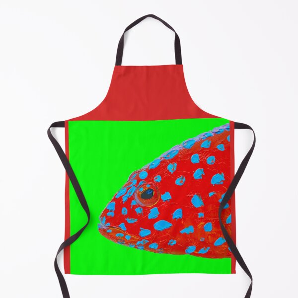 Item preview, Strawberry Grouper Fish on green designed and sold by MatsonArtDesign.