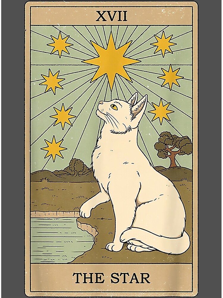 The Star Tarot Card Mermaid Gothic Cat