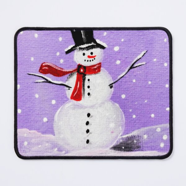Item preview, Happy snowman painted on canvas - this is a cute winter motif designed and sold by Anke Franikowski.