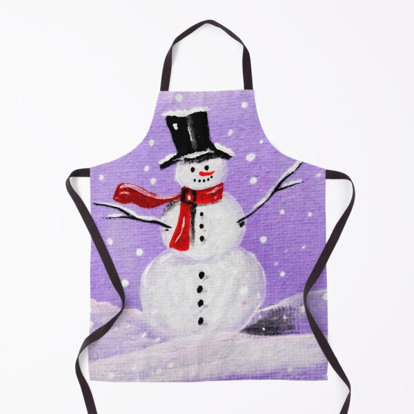 Item preview, Happy snowman painted on canvas - this is a cute winter motif designed and sold by Anke Franikowski.