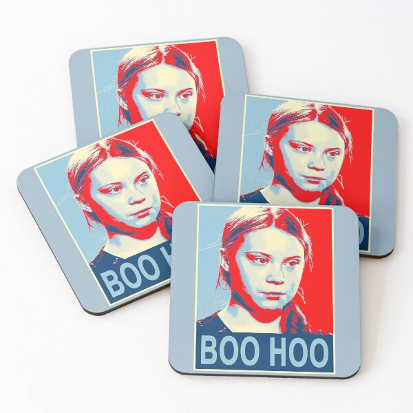 Item preview, Green Greta Thunberg Environmental Activist BOO HOO Style of Bernard Fairey  designed and sold by AdalbetHaman.