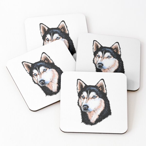 Item preview, Siberian husky portrait designed and sold by Motivburg.