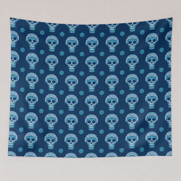 Item preview, Blue Mexican Skull Pattern designed and sold by TMBTM.