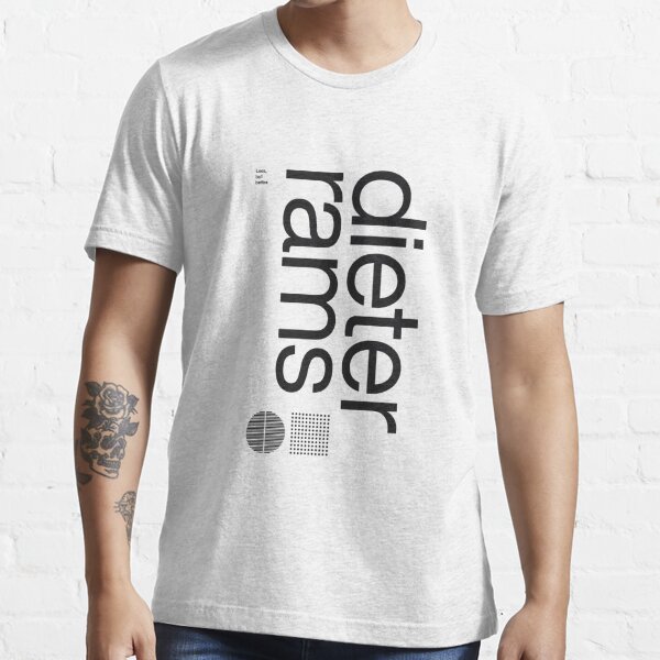 : Less, but better. Dieter Rams design philosophy in German T- Shirt : Clothing, Shoes & Jewelry