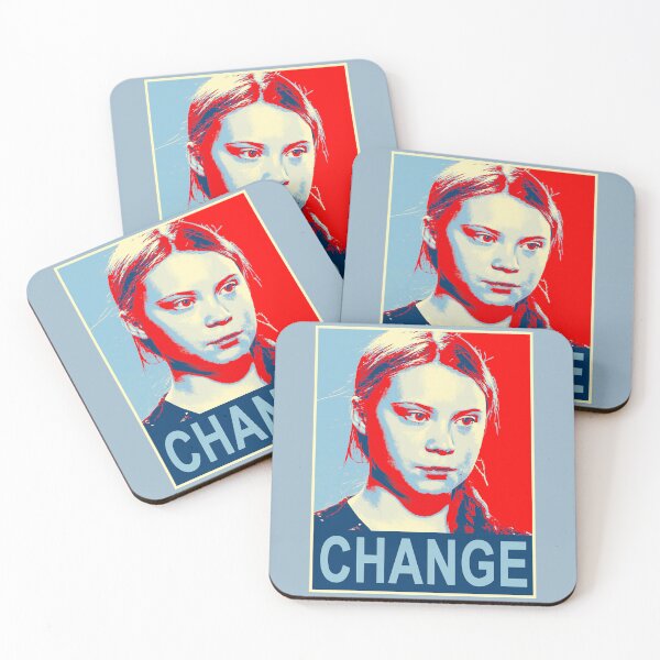 Item preview, Navy Greta Thunberg Environmental Design in the Style of Bernard Fairey  designed and sold by AdalbetHaman.
