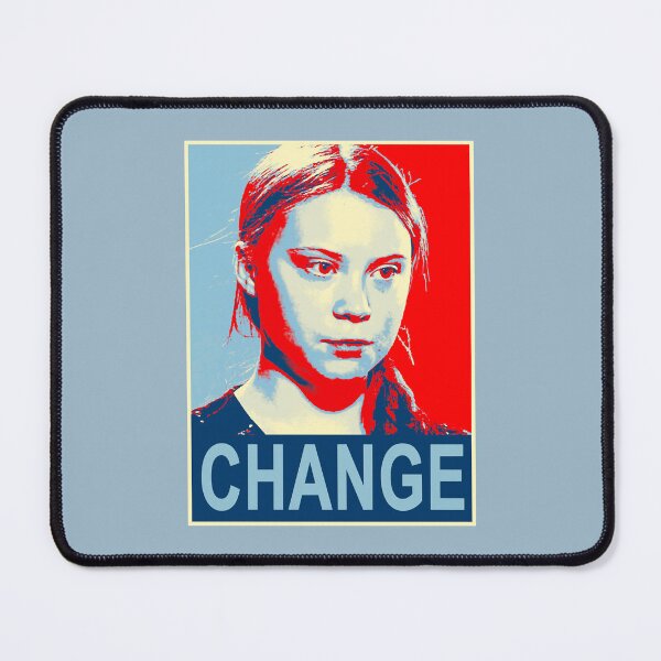 Item preview, Navy Greta Thunberg Environmental Design in the Style of Bernard Fairey  designed and sold by AdalbetHaman.