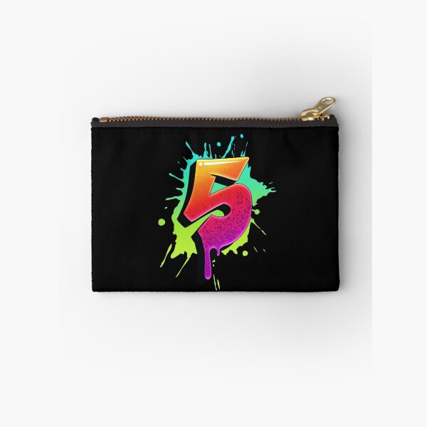Item preview, Graffiti Number 5 Digit Colorful Paint Splash Style designed and sold by ToTheNextLetter.