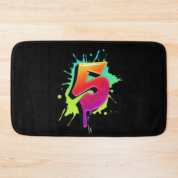 Item preview, Graffiti Number 5 Digit Colorful Paint Splash Style designed and sold by ToTheNextLetter.