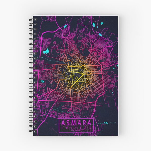 Item preview, Asmara City Map of Eritrea - Neon designed and sold by deMAP.