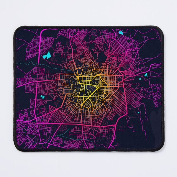 Item preview, Asmara City Map of Eritrea - Neon designed and sold by deMAP.