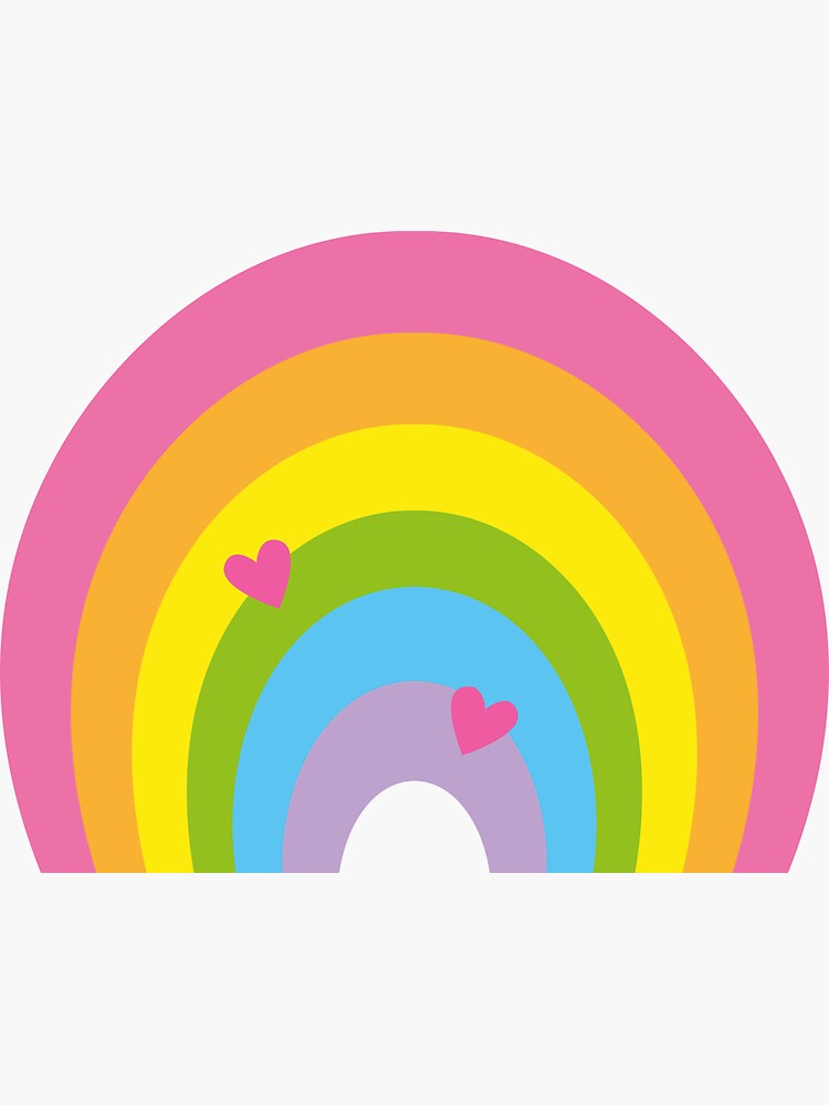 Pink Rainbow Sticker For Sale By Fromthepond Redbubble