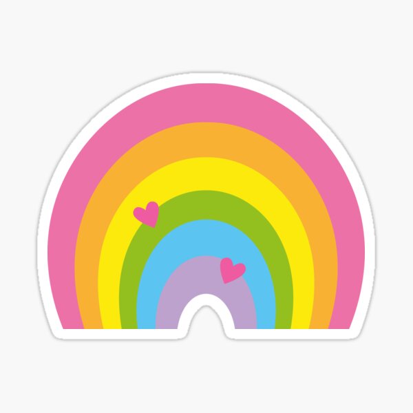 Pink Rainbow Sticker