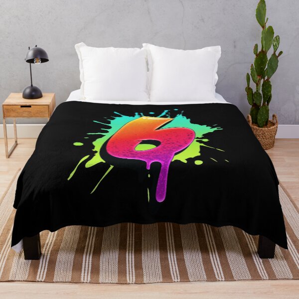 Item preview, Graffiti Number 6 Digit Colorful Paint Splash Style designed and sold by ToTheNextLetter.