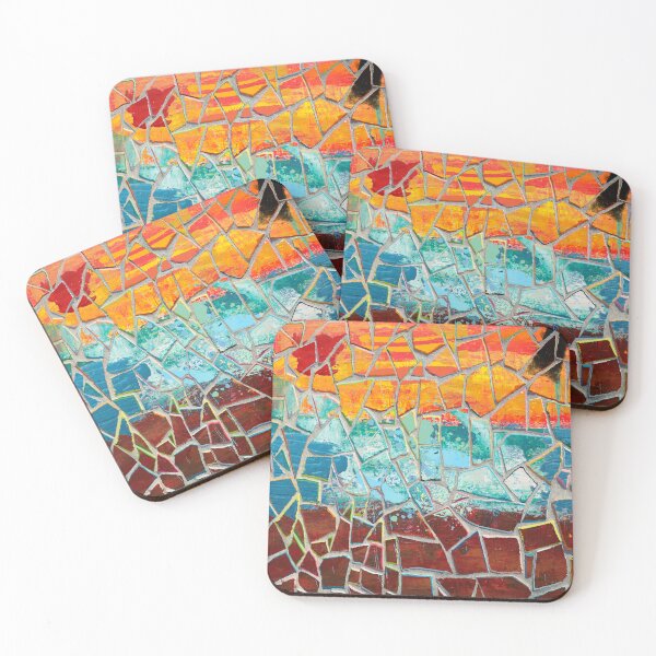 Item preview, Sunset Ocean Waves Mosaic designed and sold by GasconyPassion.