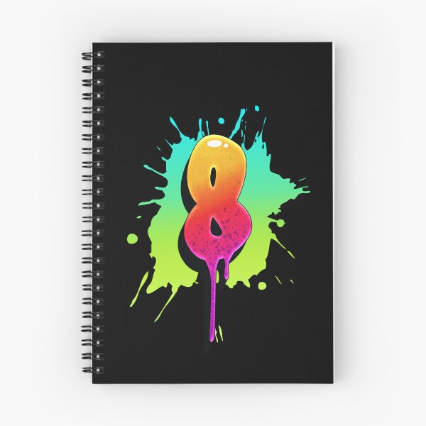 Item preview, Graffiti Number 8 Digit Colorful Paint Splash Style designed and sold by ToTheNextLetter.