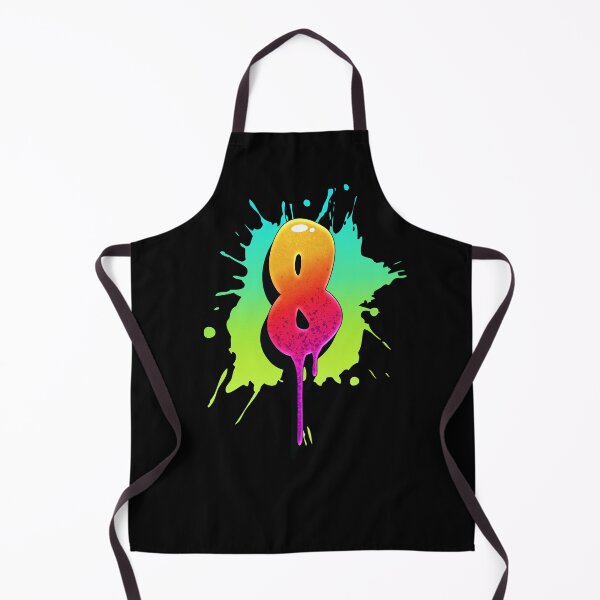 Item preview, Graffiti Number 8 Digit Colorful Paint Splash Style designed and sold by ToTheNextLetter.