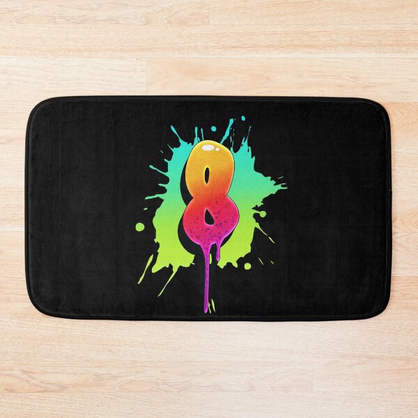 Item preview, Graffiti Number 8 Digit Colorful Paint Splash Style designed and sold by ToTheNextLetter.